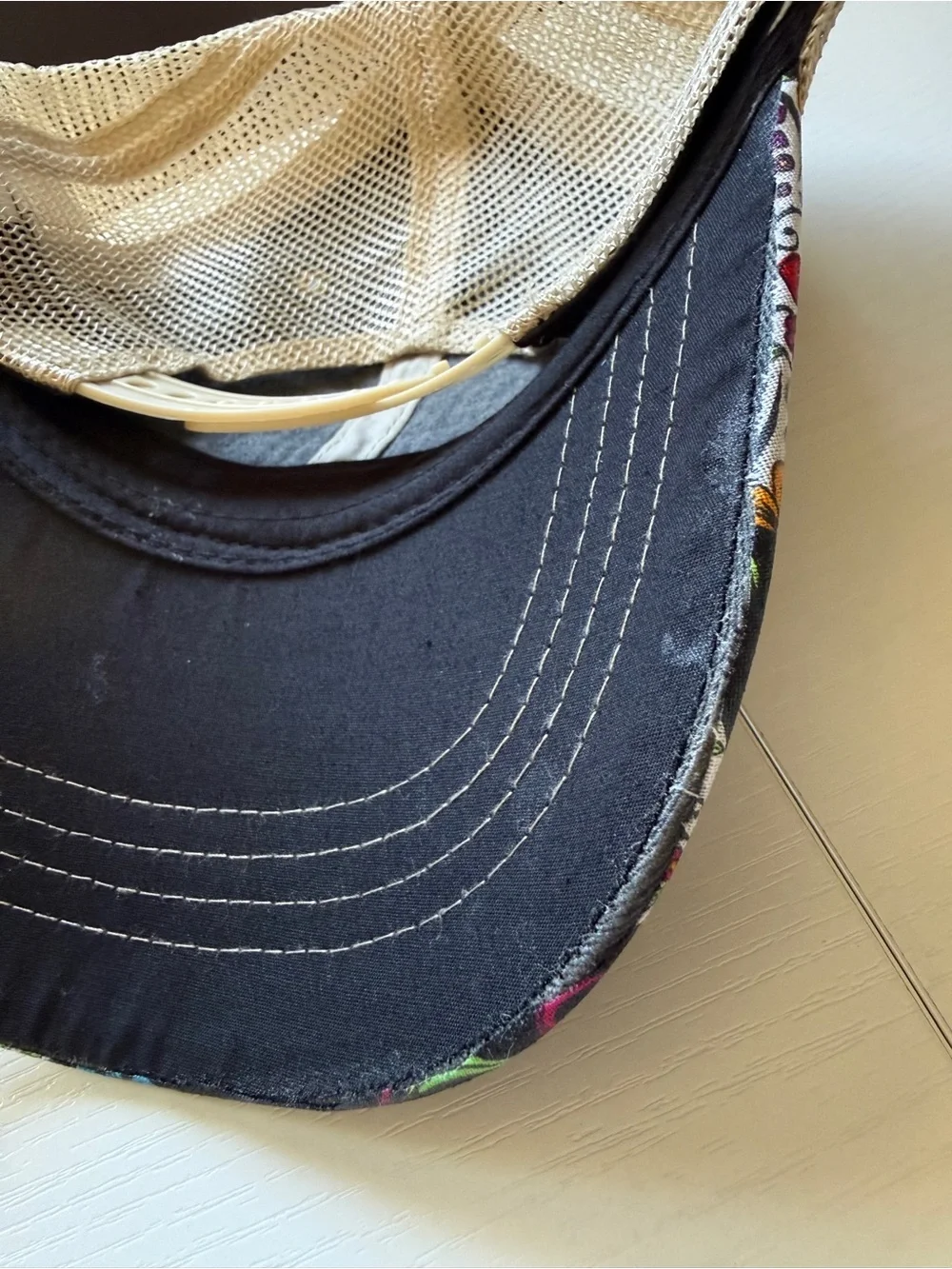 Sugar Skull Trucker Patch Hat Cap OS Mesh SnapBack Black Grey